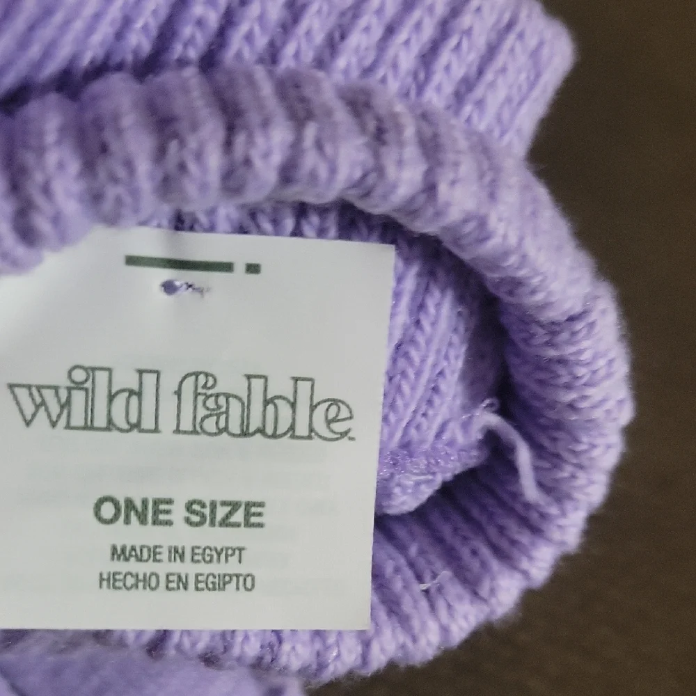 Two Pairs of Gloves Universal Thread Black Knit Gloves & Wild Fable Purple Sizes